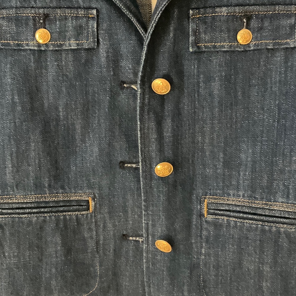 J.Crew Dark Blue Blazer with Brass Accents - Picture 3 of 6